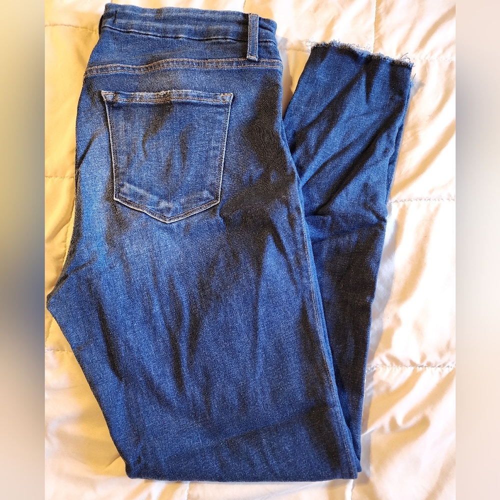 Flying Monkey Skinny Jeans Raw Hem